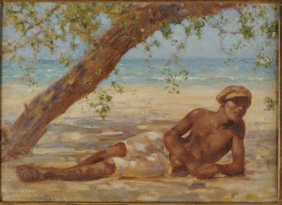 Samuel unter einem Baum, Jamaika von Henry Scott Tuke
