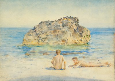 Die Sonnenanbeter, 1921 von Henry Scott Tuke