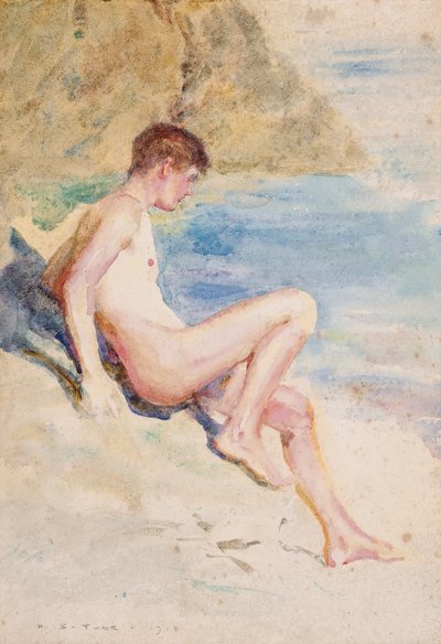 Der Badende, 1910 von Henry Scott Tuke
