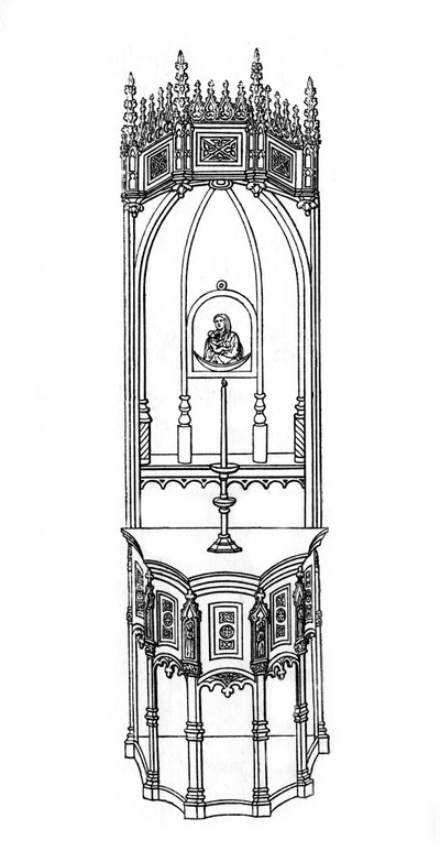 Altar, 15. Jahrhundert, 1843 von Henry Shaw