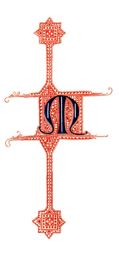 Initialbuchstabe M, 1843 von Henry Shaw