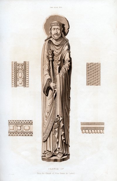 König Chlodwig I., ca. 1100, 1843 von Henry Shaw