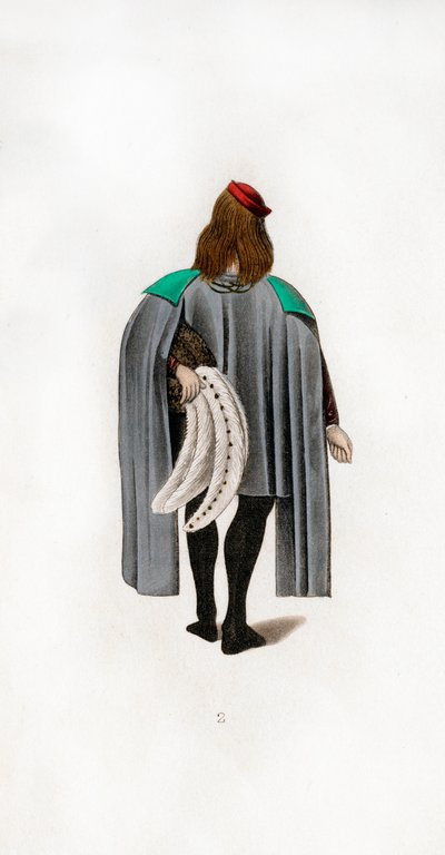 Männliche Kleidung, um 1480, 1843 von Henry Shaw
