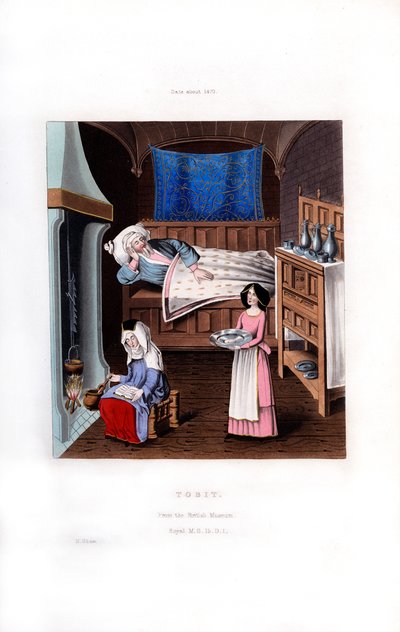 Tobit, ca. 1470, 1843 von Henry Shaw