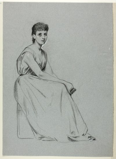 Sitzende Frau nach rechts gewandt von Henry Stacy Marks