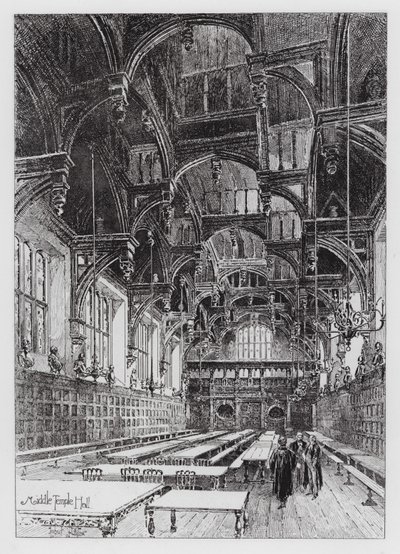 Middle Temple Hall von Herbert (after) Railton