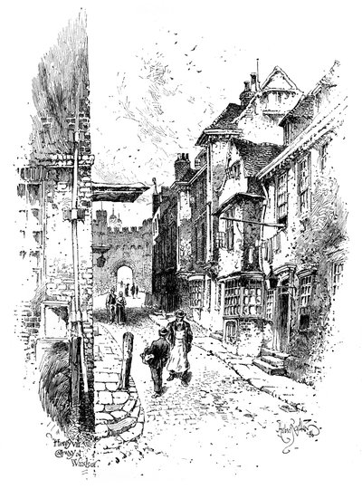 Heinrichs VIII. Tor, Windsor Castle, um 1888 von Herbert Arthur