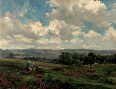 Felder in Surrey von Herbert Hughes Stanton