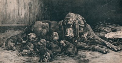 Die glückliche Mutter, 1894, 1911 von Herbert Thomas Dicksee