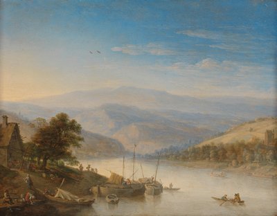 Blick auf den Rhein bei Andernach von Herman Saftleven