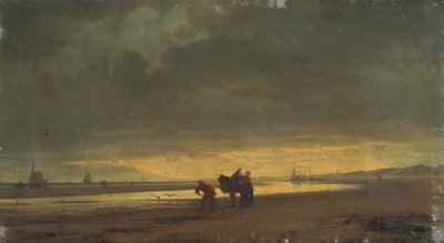 Holländische Seeküste bei Ebbe von Hermann Mevius