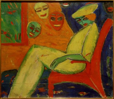 Dame mit Masken von Hermann Stenner