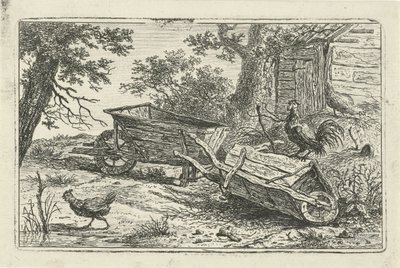 Zwei Schubkarren von Hermanus Fock