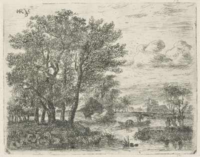 Fischer in einem Boot von Hermanus Jan Hendrik van Rijkelijkhuysen