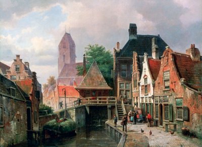 Ansicht von Oudewater, c1867 von Hermanus Koekkoek