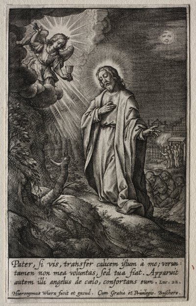Die Passion: Die Agonie im Garten von Hieronymus Wierix
