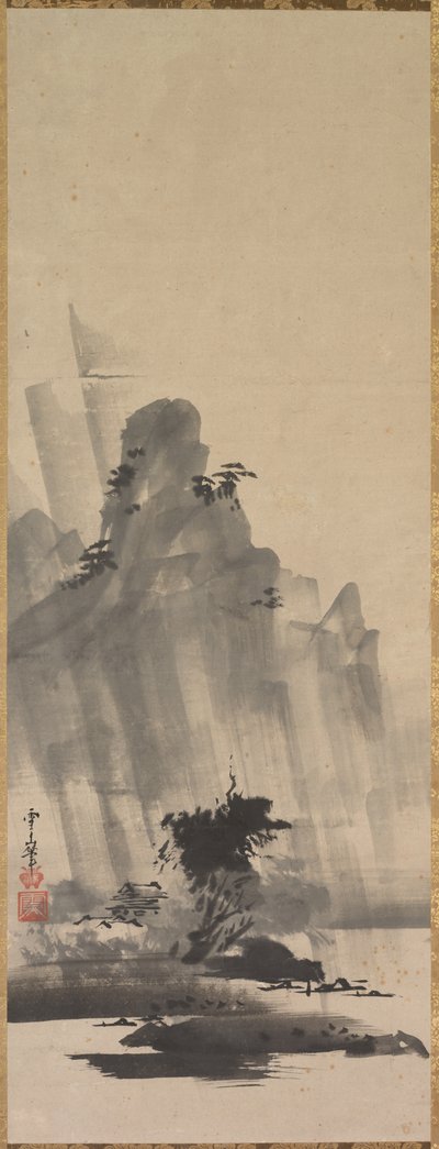 Berg und Fluss im Sturm von Hirowatari Setsuzan