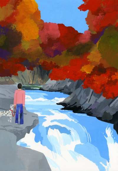 Herbstblätter und Flüsse von Hiroyuki Izutsu