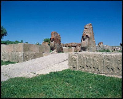 Ansicht des Sphinx-Tors von Hittite Hittite