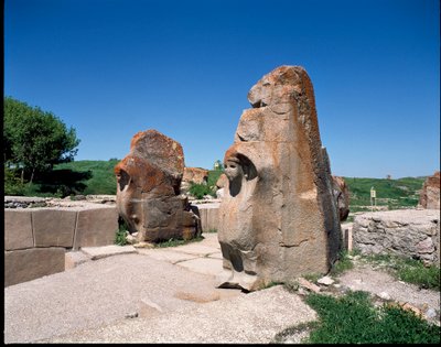 Blick auf das Tor der Sphinx von Hittite Hittite