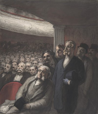 Ein Theaterpublikum, 19. Jahrhundert von Honoré Daumier