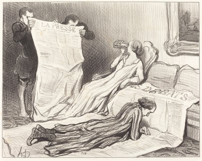Abonnenten erhalten ihre Zeitung... von Honoré Daumier