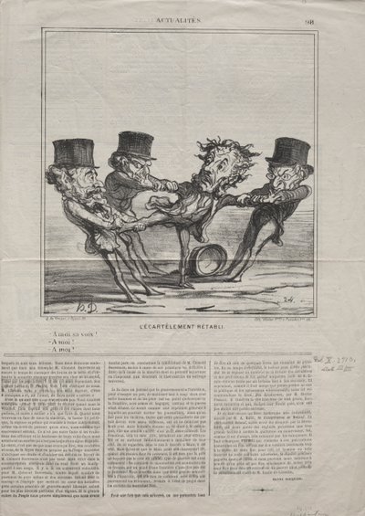 Aktualitäten (Nr. 98): Die Vierteilung wieder eingeführt von Honoré Daumier
