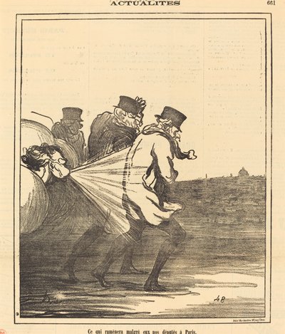 Was unsere Abgeordneten nach Paris zurückbringen wird von Honoré Daumier