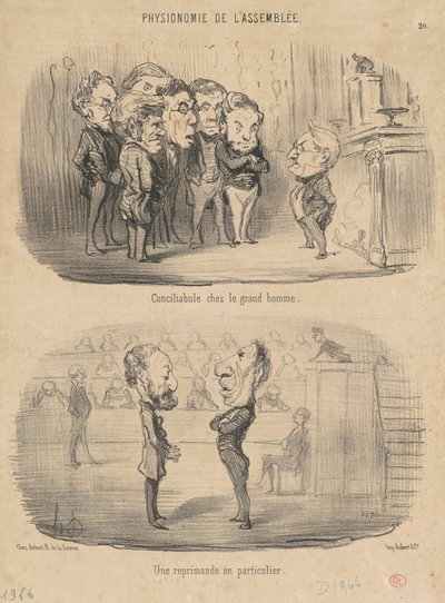 Conciliabule chez le grand homme von Honoré Daumier