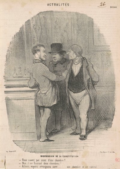 Diskussion über die Verfassung von Honoré Daumier