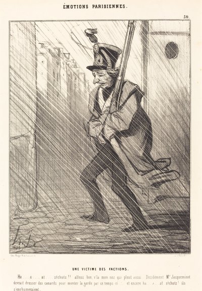 Pariser Emotionen: Ein Opfer der Fraktionen von Honoré Daumier
