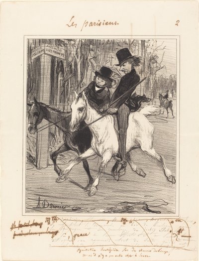 Équitation boutiquière von Honoré Daumier