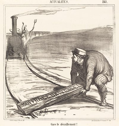 Achtung Entgleisung! von Honoré Daumier