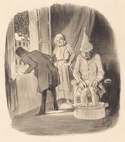 Unannehmlichkeit, seine Wohnung zu vermieten... von Honoré Daumier