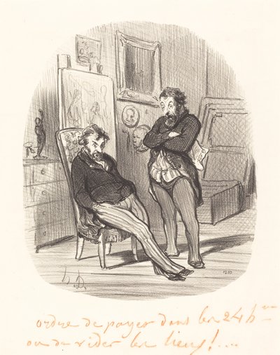 Unannehmlichkeit, ein schlechtes Bild zu senden... von Honoré Daumier