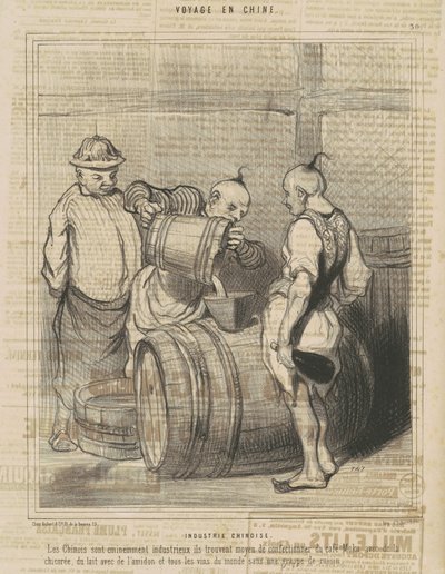Chinesische Industrie von Honoré Daumier