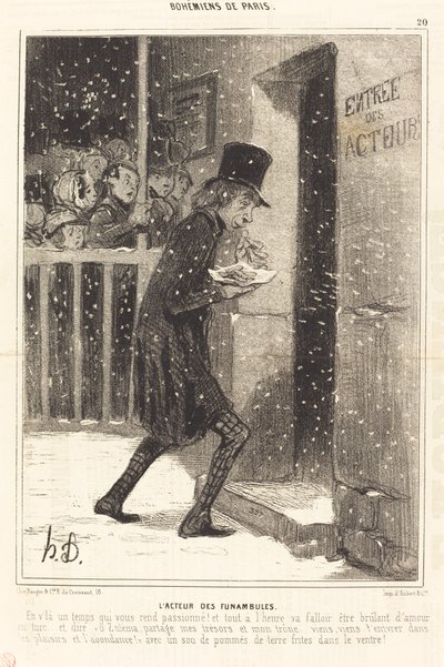 Der Schauspieler der Funambules von Honoré Daumier