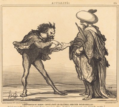 Der Kaiser von Marokko konsultiert... Desbarolles von Honoré Daumier