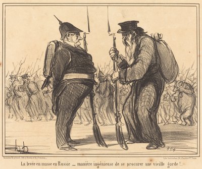 Die Massenhebung in Russland... von Honoré Daumier