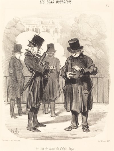 Der Kanonenschuss des Palais-Royal von Honoré Daumier