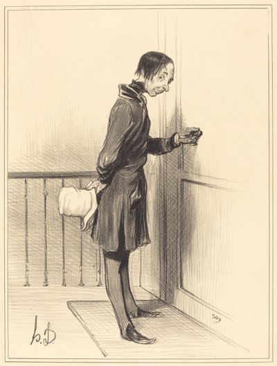 Der Bettler zu Hause von Honoré Daumier