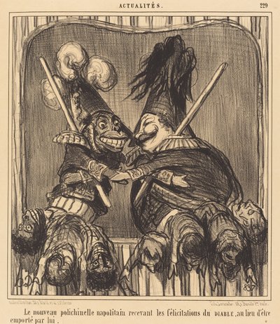 Der neue neapolitanische Polichinelle von Honoré Daumier