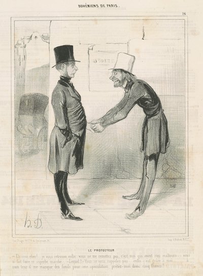 Der Beschützer von Honoré Daumier