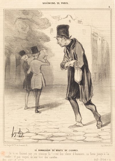 Der Zigarettenstummel-Sammler von Honoré Daumier