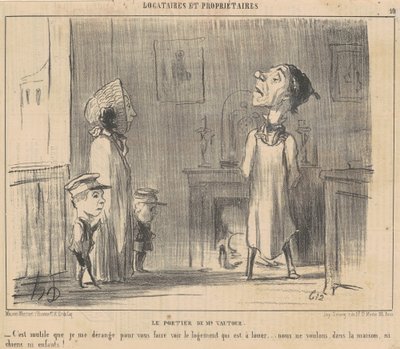 Der Pförtner von Herrn Vautour von Honoré Daumier