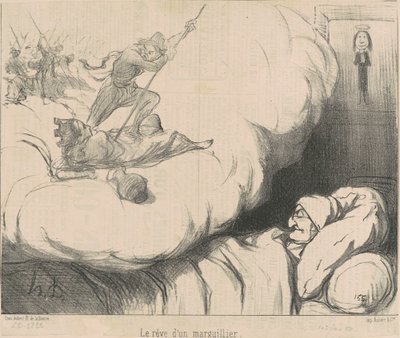 Der Traum eines Küsters von Honoré Daumier