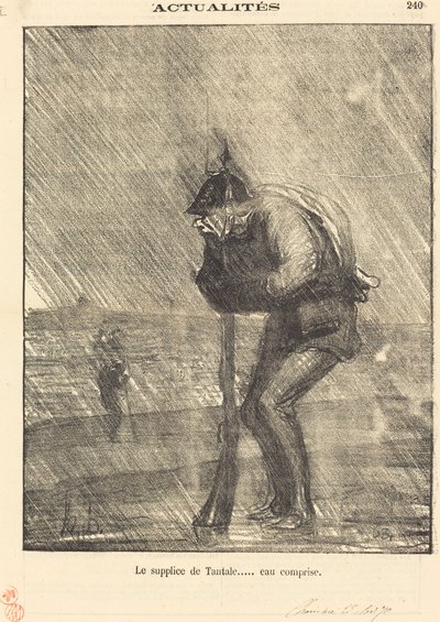 Die Qual des Tantalus... Wasser inbegriffen von Honoré Daumier