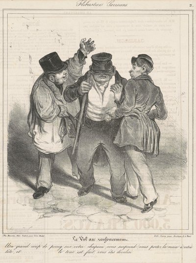Der Diebstahl in der Nische von Honoré Daumier