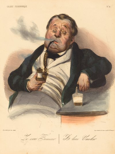 Der wahre Raucher von Honoré Daumier