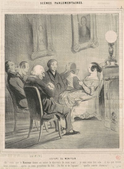 Leser des Monitors von Honoré Daumier